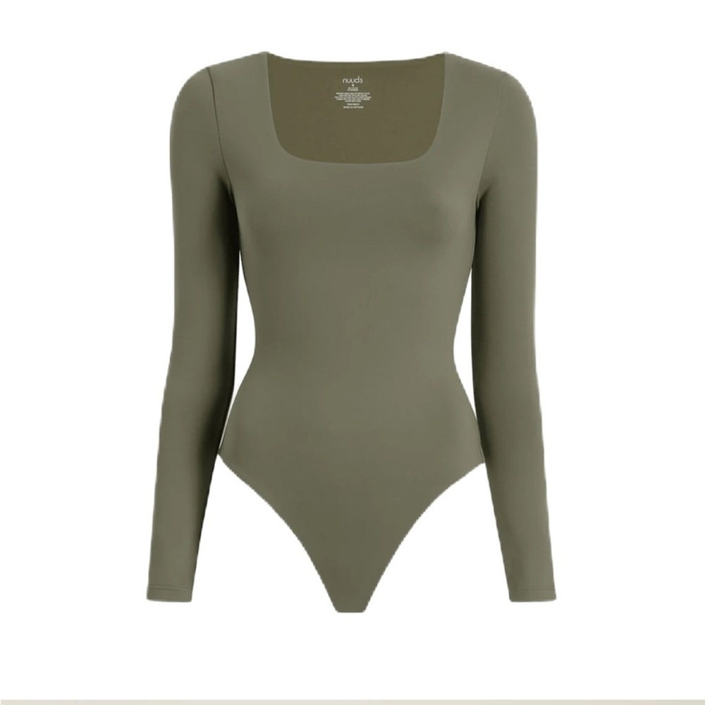 Olive square neck bodysuit